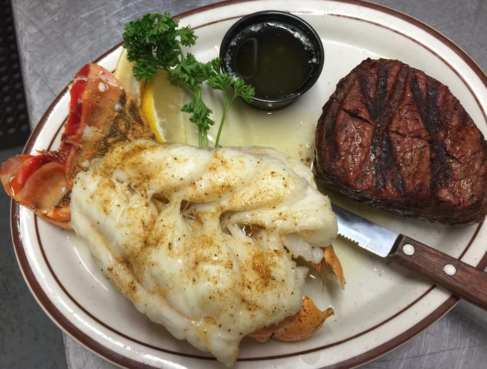 steak and mashed potatoes