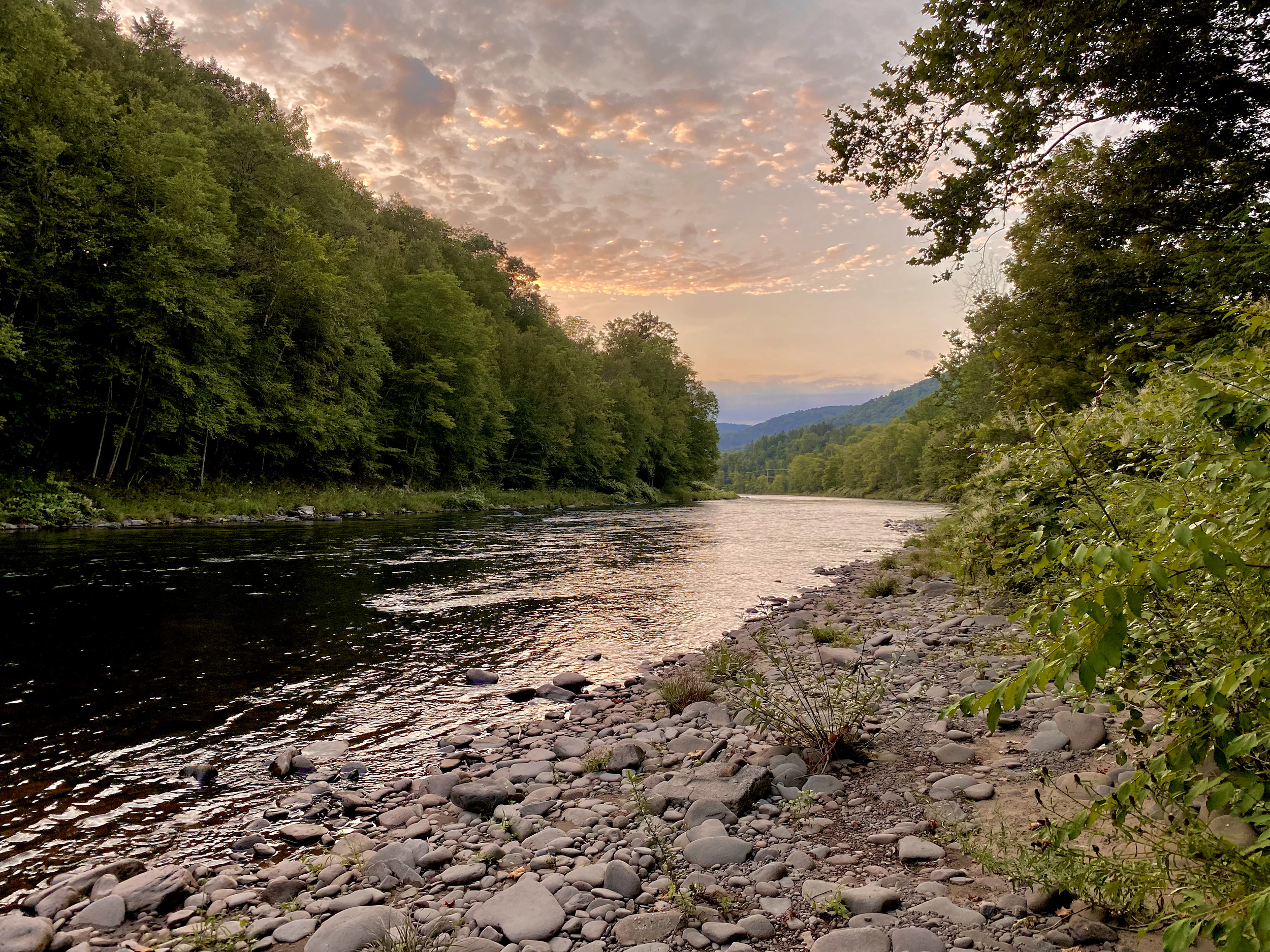 river at sunrise